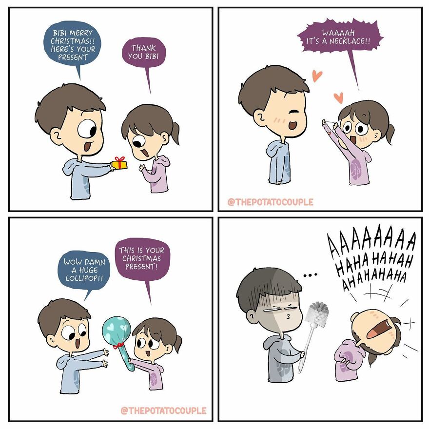 Artist Makes Comics About His Childhood Friend Who Became His Girlfriend, And Over 600,000 Followers Love Them