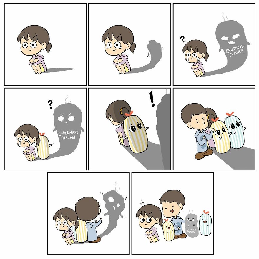 Artist Makes Comics About His Childhood Friend Who Became His Girlfriend, And Over 600,000 Followers Love Them