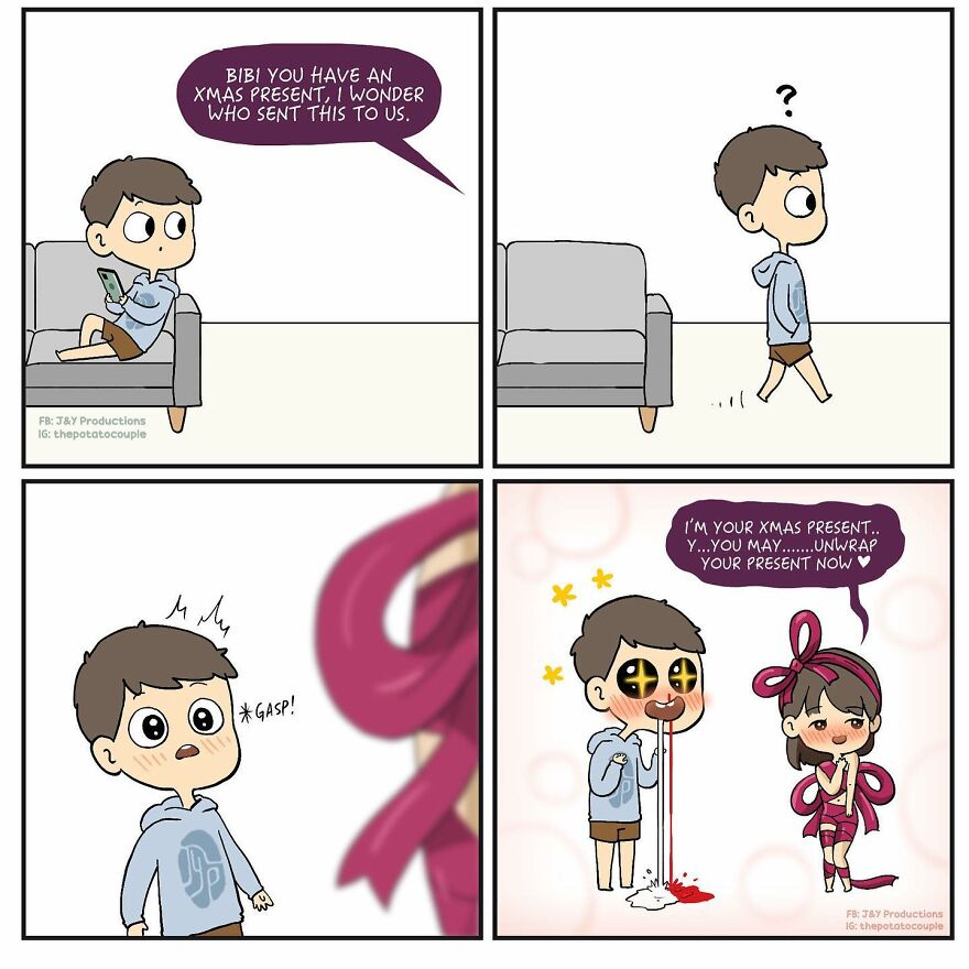 Artist Makes Comics About His Childhood Friend Who Became His Girlfriend, And Over 600,000 Followers Love Them