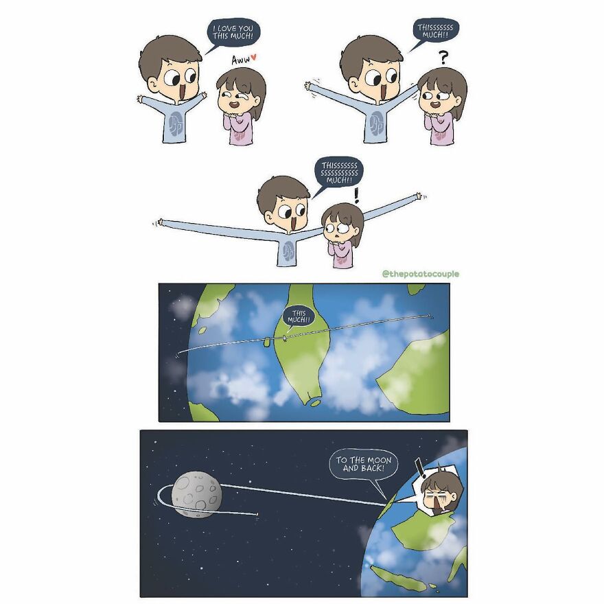 Artist Makes Comics About His Childhood Friend Who Became His Girlfriend, And Over 600,000 Followers Love Them