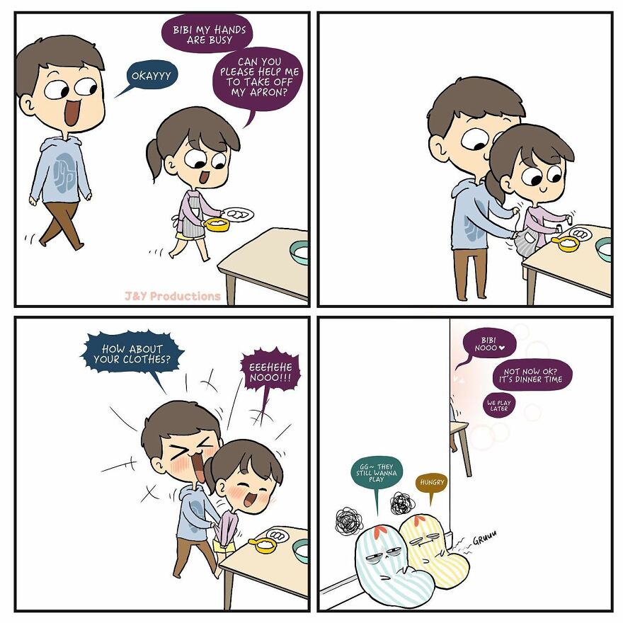 Artist Makes Comics About His Childhood Friend Who Became His Girlfriend, And Over 600,000 Followers Love Them