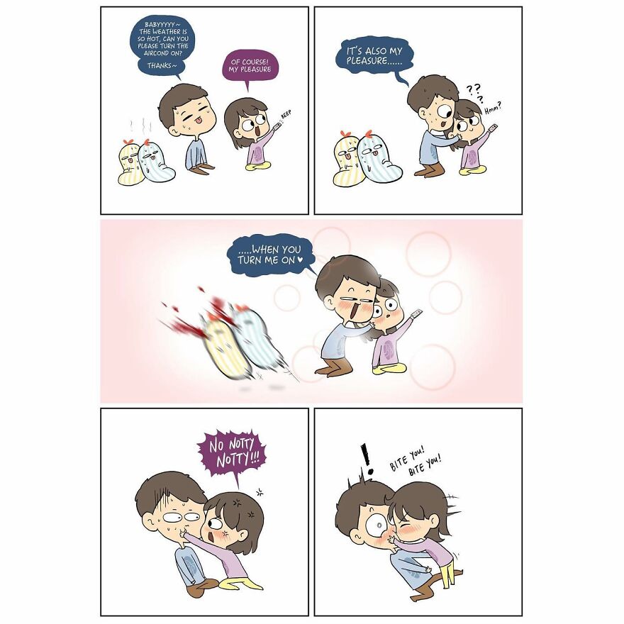 Artist Makes Comics About His Childhood Friend Who Became His Girlfriend, And Over 600,000 Followers Love Them