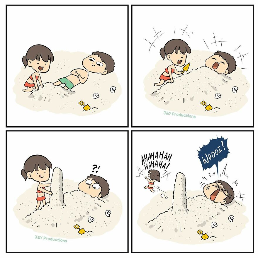 Artist Makes Comics About His Childhood Friend Who Became His Girlfriend, And Over 600,000 Followers Love Them