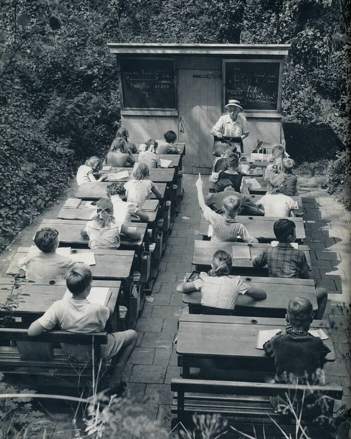 Open-Air School In The Netherlands. 1957