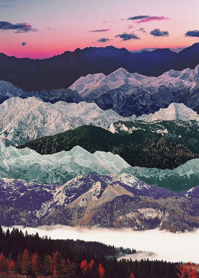 A picture of icy mountains