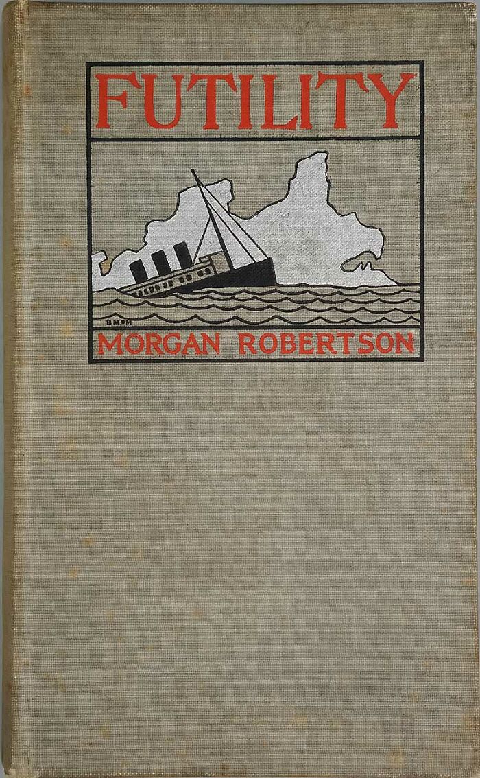 Original cover for the first edition of Futility by Morgan Robertson (1898)