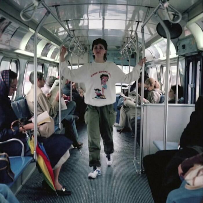 Madonna Photographed By Her Boyfriend Dan Gilroy On The Bus In New York, 1979