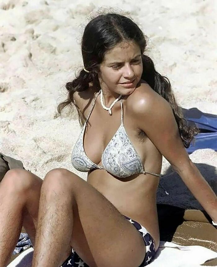 Girl On A Beach In Oahu, Hawaii, 1973. Photo By Nick Dewolf