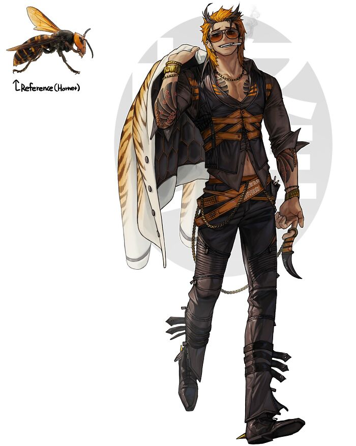 Hornet inspired anime character