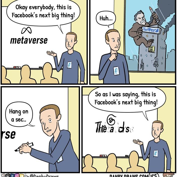 Funny comic about Facebook and Zuckerberg