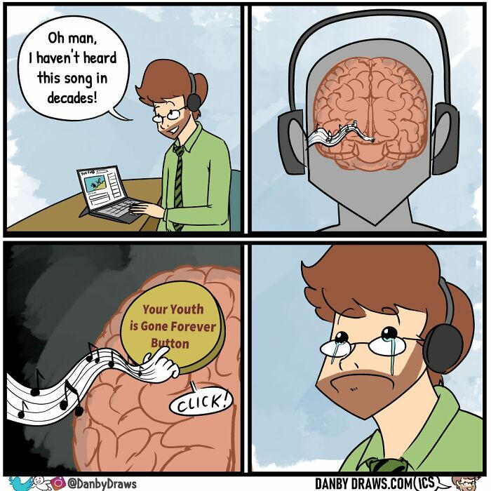 Funny comic about songs from our youth
