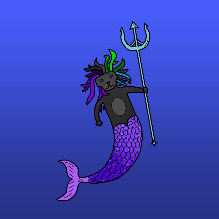 A Mermeow, I Was Surprised At How Well It Turned Out! 🐈‍⬛🧜