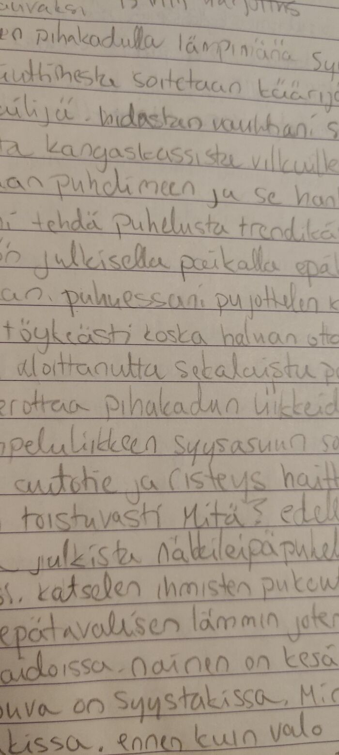 From My Handwritten Writing Exercise (15 Min Flow Of Observations)