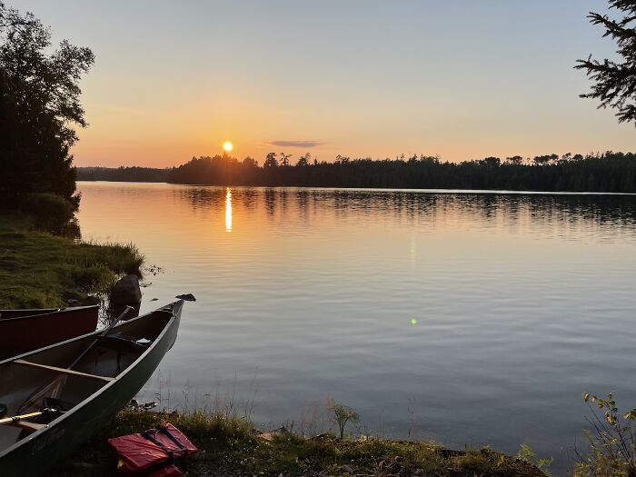 Sitting In The USA, Watching The Sun Set Over Canada