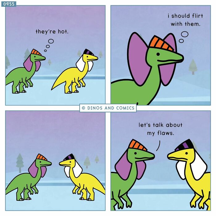 A heartwarming comic about dinosaurs finding hope in each other