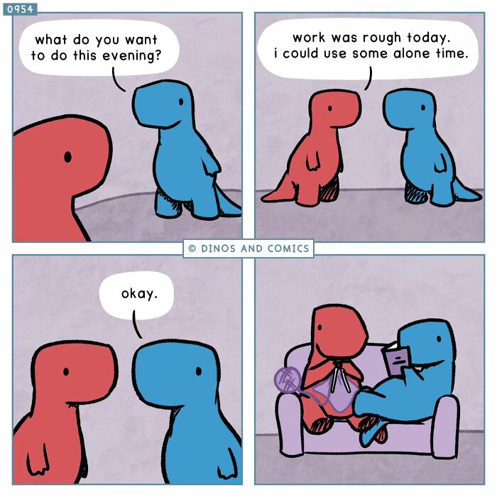 A heartwarming comic about dinosaurs finding hope in each other