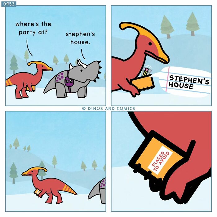 A heartwarming comic about dinosaurs finding hope in each other