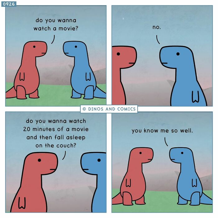 A heartwarming comic about dinosaurs finding hope in each other