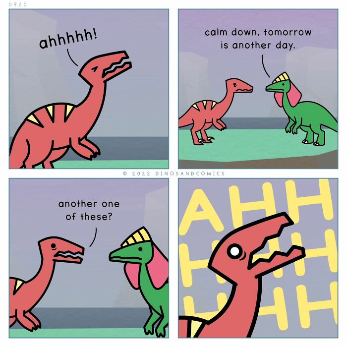 A heartwarming comic about dinosaurs finding hope in each other