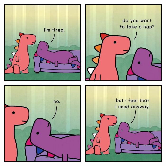 A heartwarming comic about dinosaurs finding hope in each other