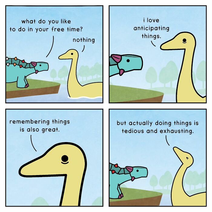 A heartwarming comic about dinosaurs finding hope in each other