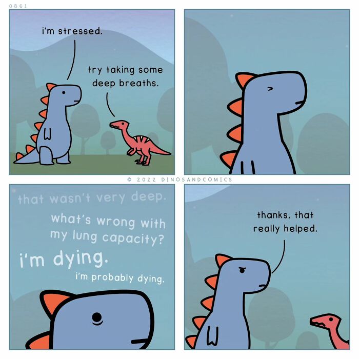 A heartwarming comic about dinosaurs finding hope in each other