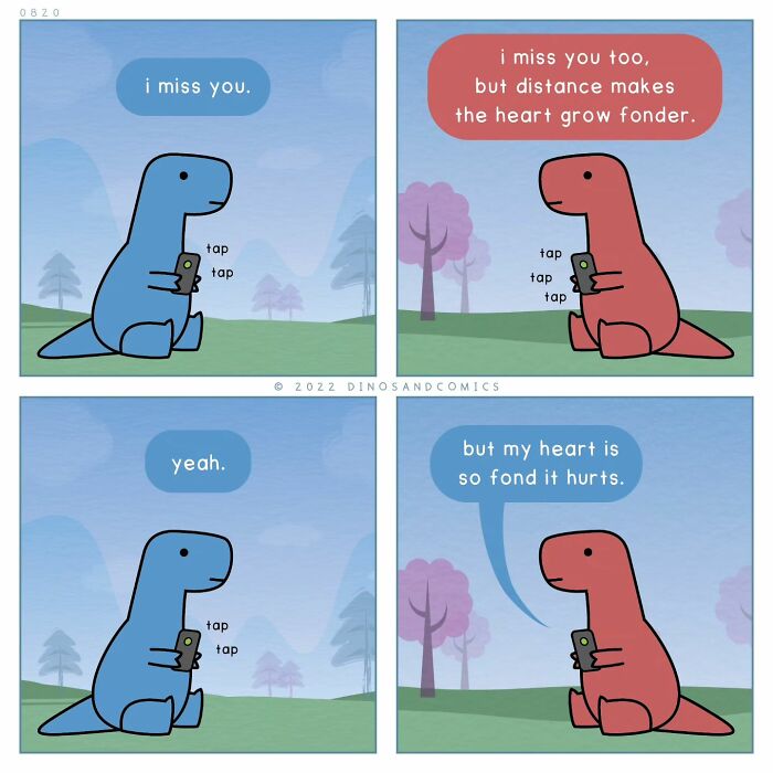 A heartwarming comic about dinosaurs finding hope in each other