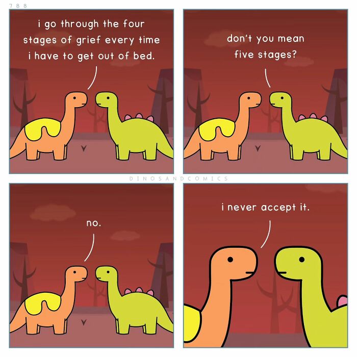 A heartwarming comic about dinosaurs finding hope in each other
