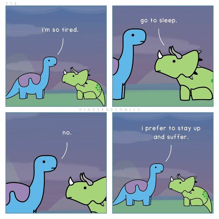 A heartwarming comic about dinosaurs finding hope in each other