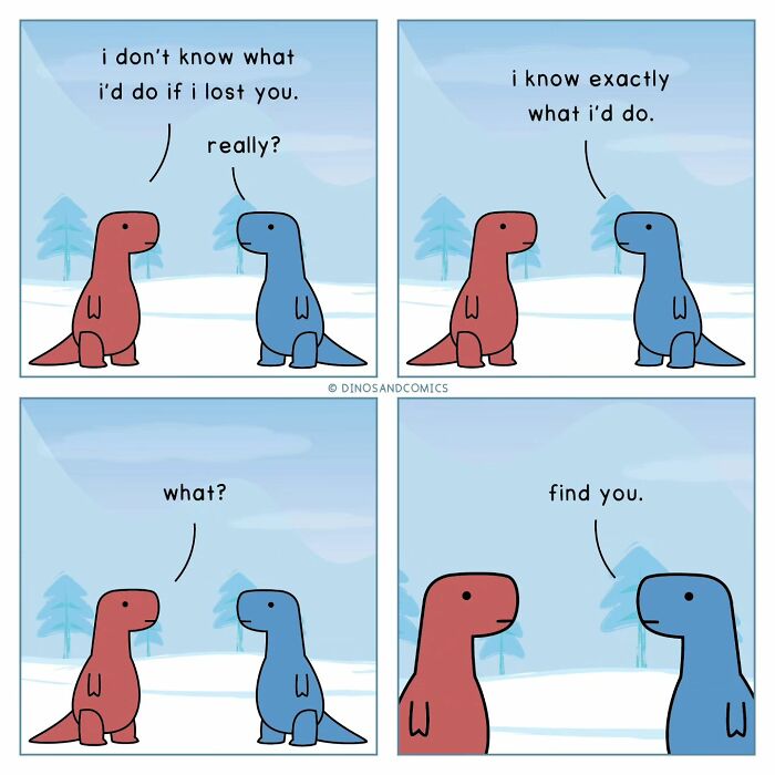 A heartwarming comic about dinosaurs finding hope in each other