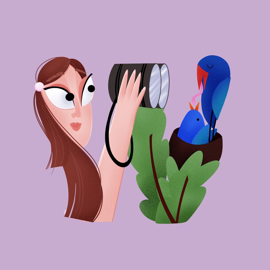 W For Watching Birds