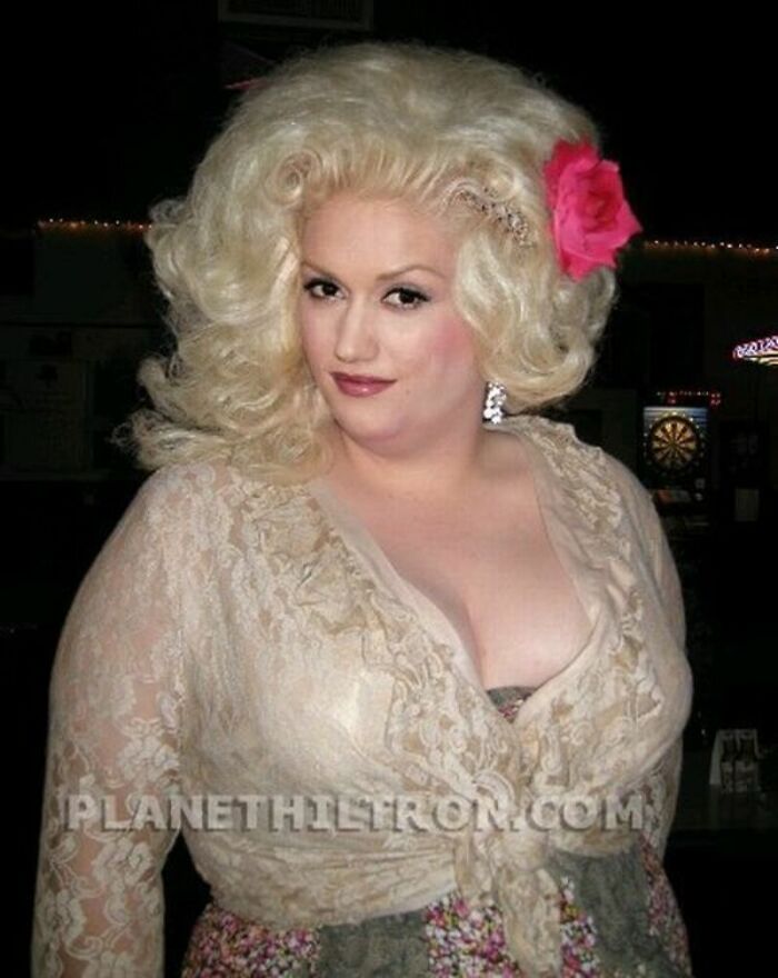 Gwen Stefani photoshopped to look like an ordinary person