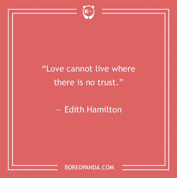 Quote about toxic relationships by Edith Hamilton on a red background. - 1