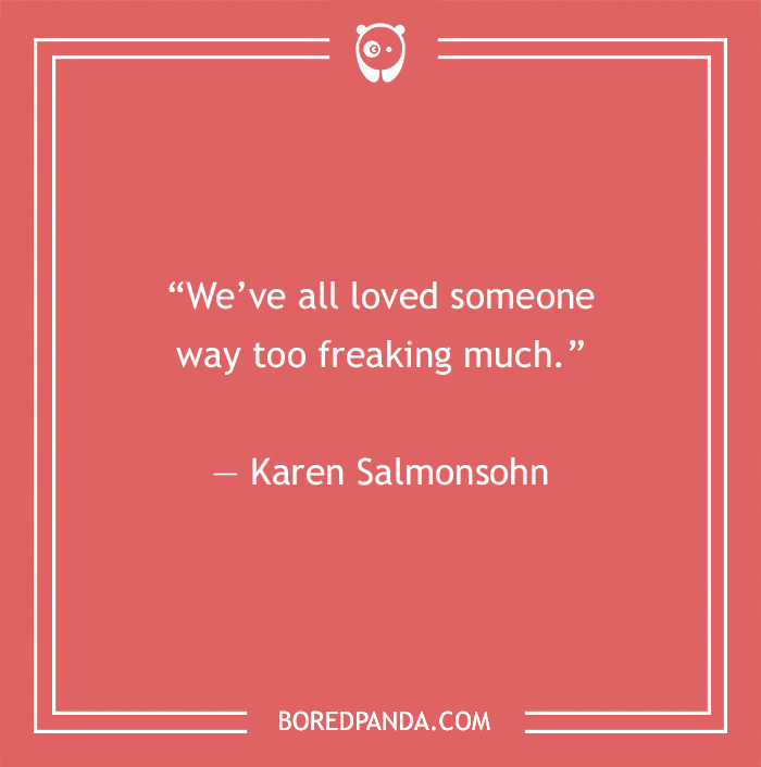 Quote on toxic relationships by Karen Salmansohn on a red background. - 4