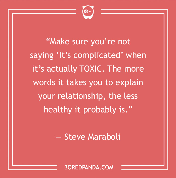 Quote on a pink background about toxic relationships by Steve Maraboli, emphasizing clarity over complexity. - 19