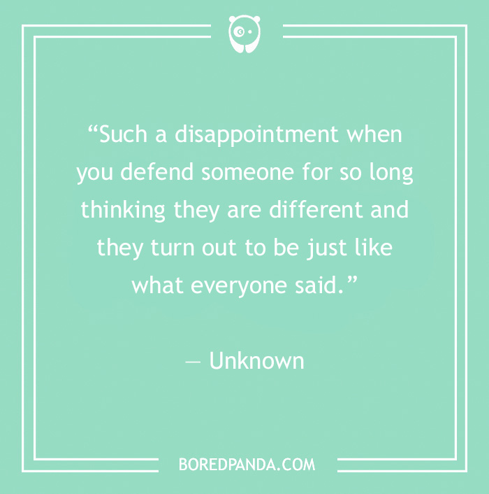 Quote about toxic relationships on a green background, expressing disappointment in someone not being as expected. - 15