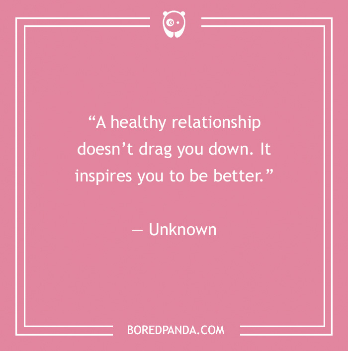 Quote on pink background: "A healthy relationship doesn’t drag you down." Key concept: toxic relationship.
