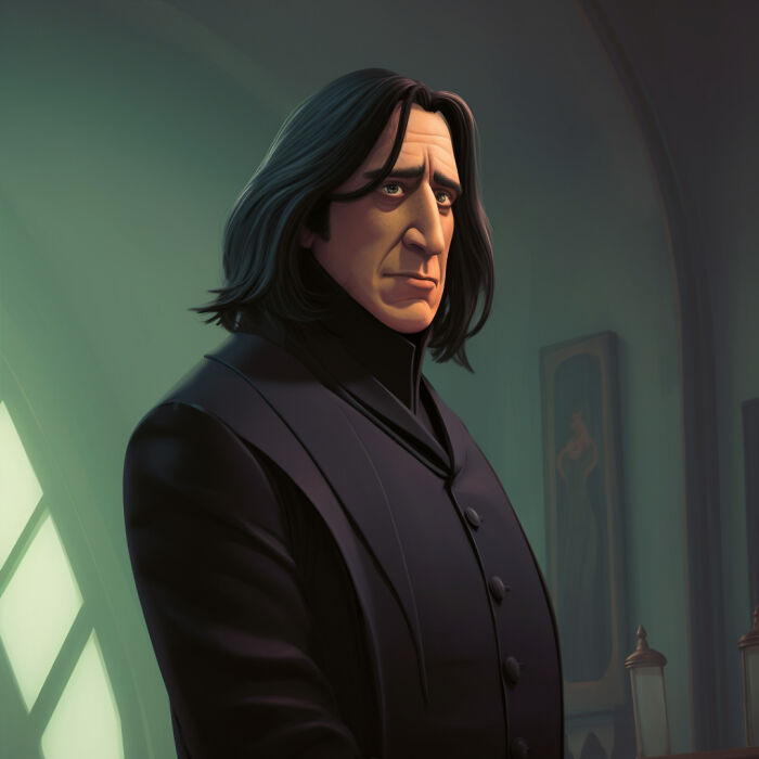 Severus Snape in the animation style of DreamWorks