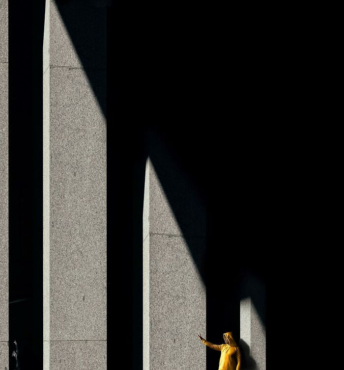 A photograph of a person in the light