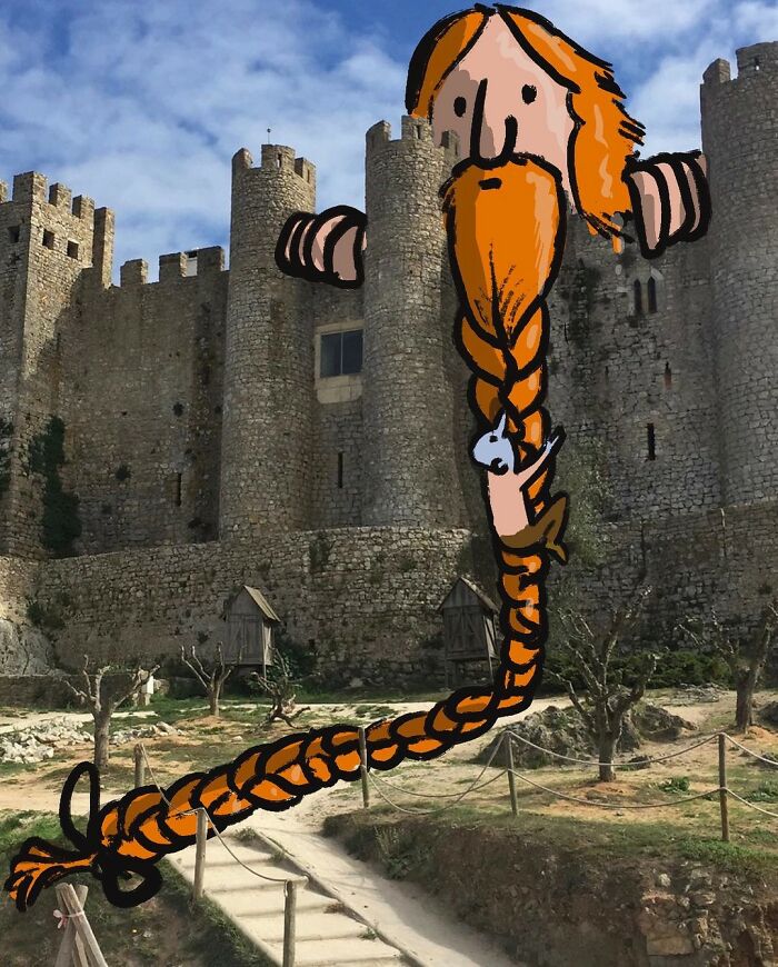 This Artist Continues To Combine His Cartoons With Someone's Snapshot (New Pics)