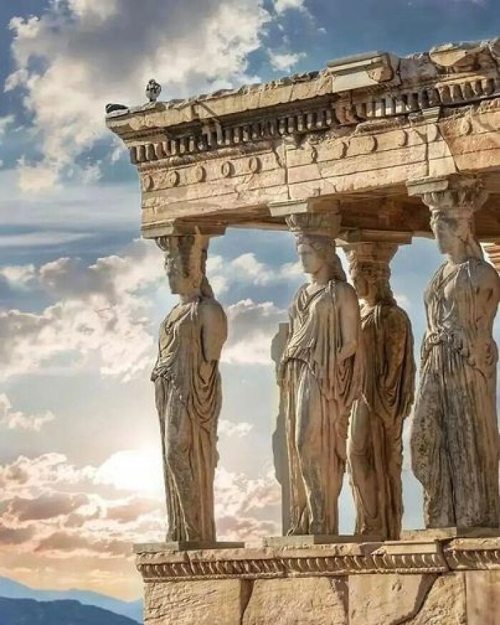 The Erechtheion, An Ancient Greek Temple, Was Built On The Acropolis Of Athens During The Golden Age Of The City, Between 421 And 406 Bce. Its Primary Purpose Was To Serve As A Sanctuary For The Ancient Wooden Cult Statue Of Athena, While Also Serving As A Grand Tribute To The Greatness Of Athens During Its Peak Of Power And Influence. Despite Enduring A Tumultuous History Of Misuse And Neglect, The Erechtheion Has Persisted As A Prominent And Remarkable Structure From Antiquity. Its Elevated Location Above The City, Coupled With The Striking Porch Featuring Six Caryatids, Contributes To Its Enduring Distinction And Allure