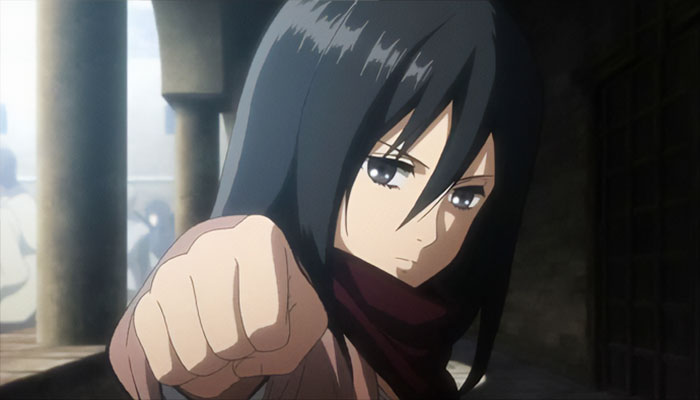 Anime character with long black hair, displaying determination, extends a fist forward against a dimly lit background, embodying themes of love and loss.