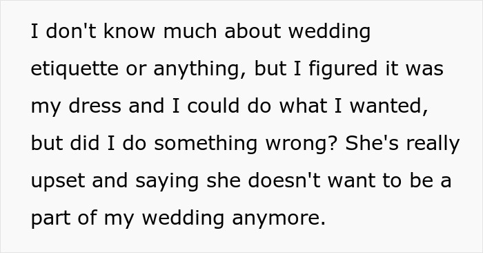 &ldquo;[Am I The Jerk] For &lsquo;Ruining&rsquo; My Wedding Dress?&rdquo;