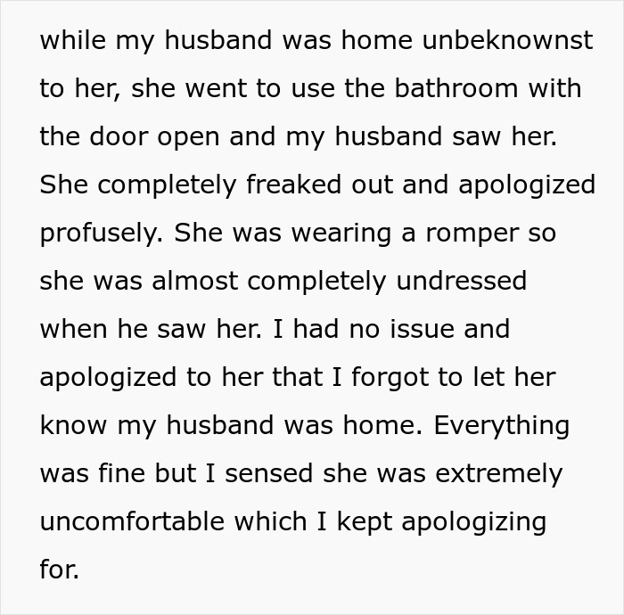 Nanny Quits Job After Husband Sees Her Naked And Doesn't Leave Her Alone