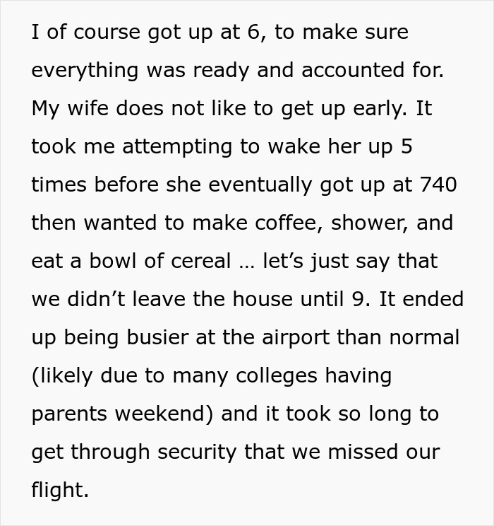 Man Is Done With Wife Always Making Them Miss Flights, Boards Plane Alone And Leaves Her Behind Man Is Done With Wife Always Making Them Miss Flights, Boards Plane Alone And Leaves Her Behind
