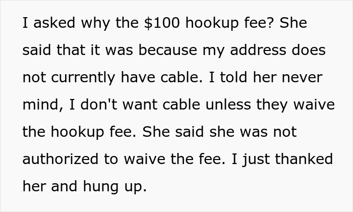 Person Maliciously Complies With Company Claiming They Don’t Have Cable Person Maliciously Complies With Company Claiming They Don’t Have Cable