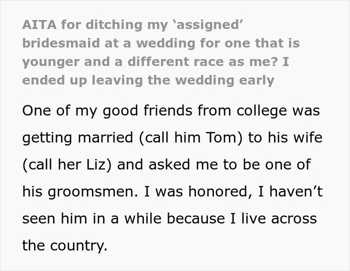 Man Ignores Assigned Bridesmaid&rsquo;s Advances, Gets Berated And Insulted During Reception