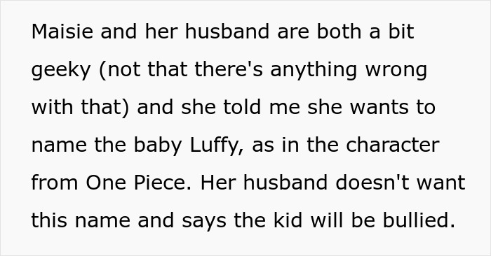 Woman Supports BIL When He Worries That Kid Will Be Bullied Due To Wife&rsquo;s Chosen Name