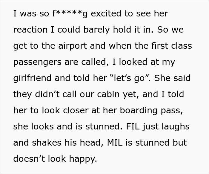 Guy&rsquo;s Sweet Surprise For His GF Turns Sour After MIL Gets Mad For Being Excluded From 1st Class