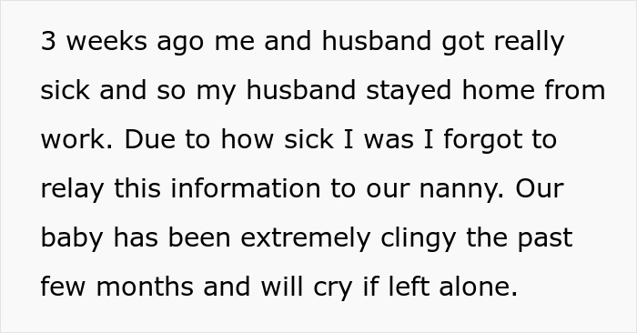 Nanny Quits Job After Husband Sees Her Naked And Doesn't Leave Her Alone